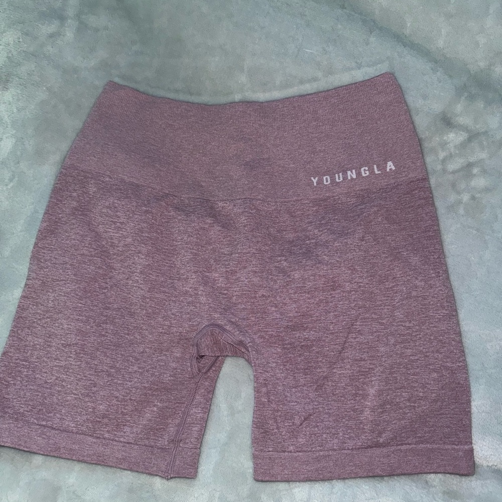 Pink/Purple YoungLa scrunch shorts
